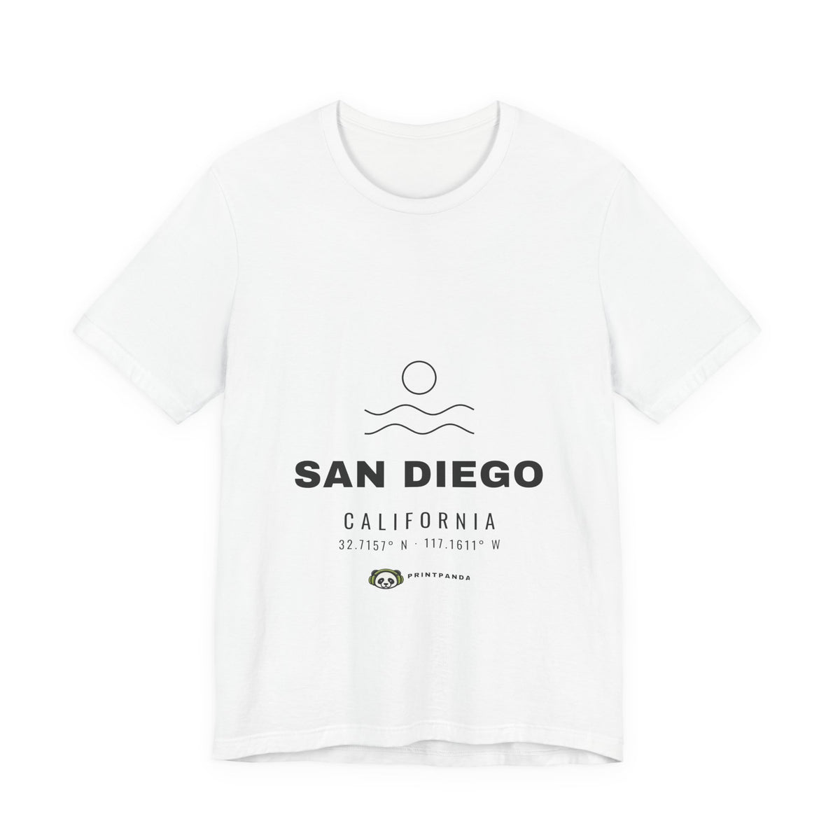 PRINTPANDA San Diego California T-Shirt - Black or White, S-2XL, Printed to Order