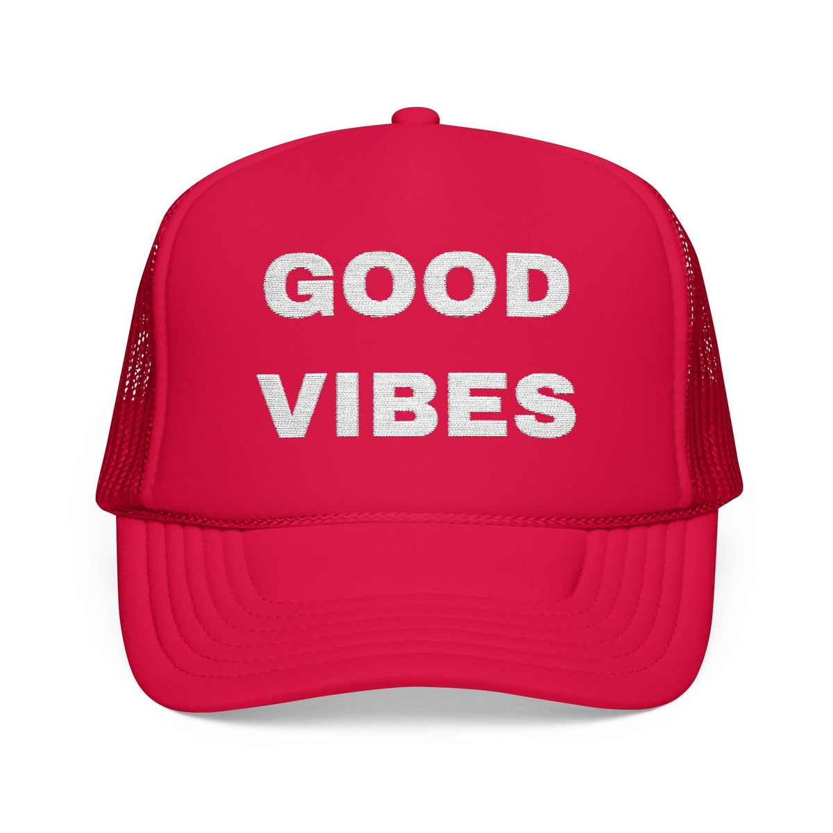 Good Vibes Embroidered Trucker Hat – Dark — product photo