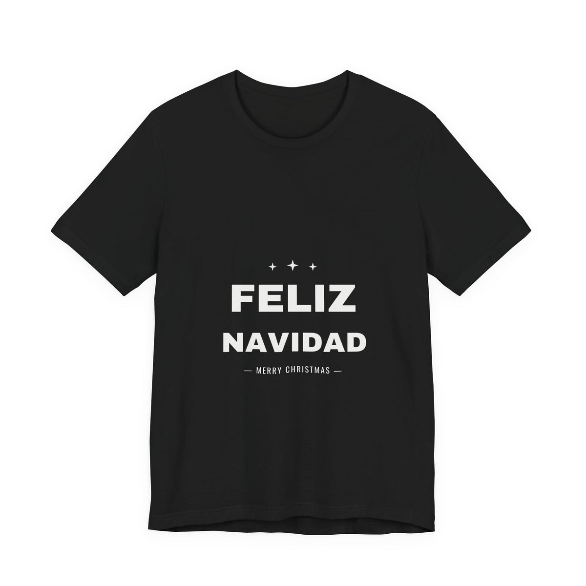 PRINTPANDA Feliz Navidad T-Shirt - Spanish Christmas Design, Black or Red, S-2XL