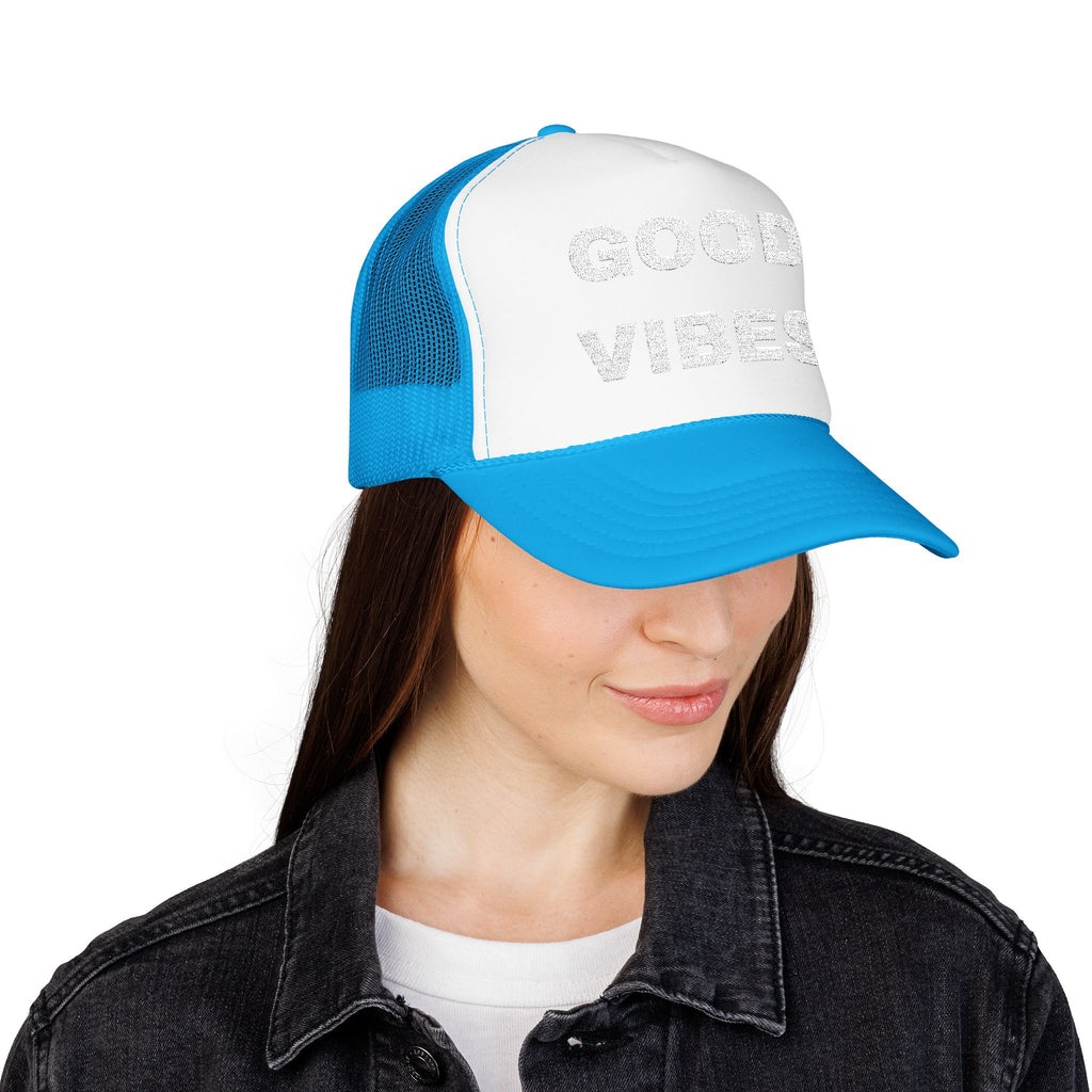 Good Vibes Embroidered Trucker Hat – Dark — product photo