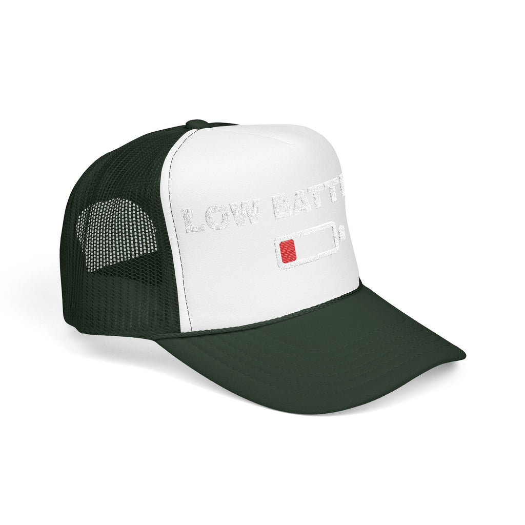 Low Battery Embroidered Trucker Hat — product photo