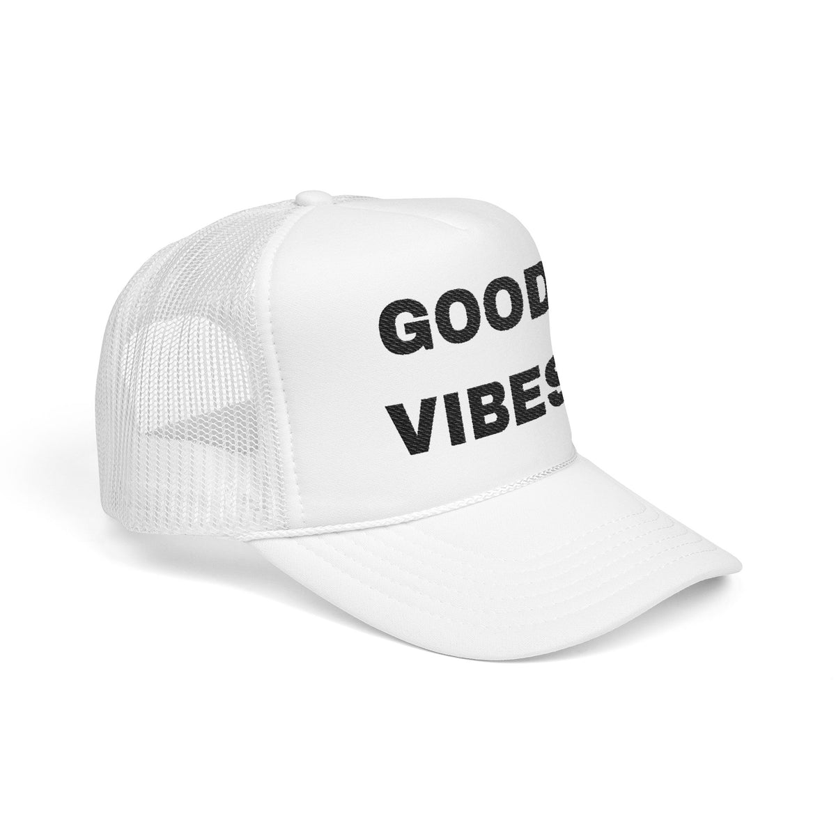 Good Vibes Embroidered Trucker Hat – Light — product photo