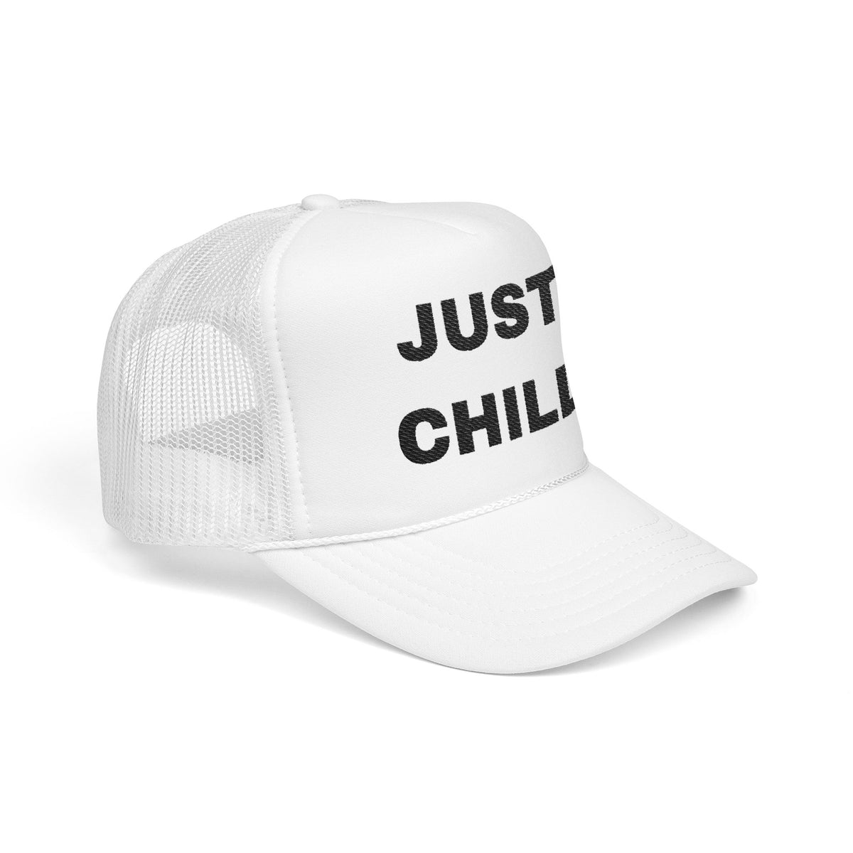Just Chill Embroidered Trucker Hat – Light — product photo