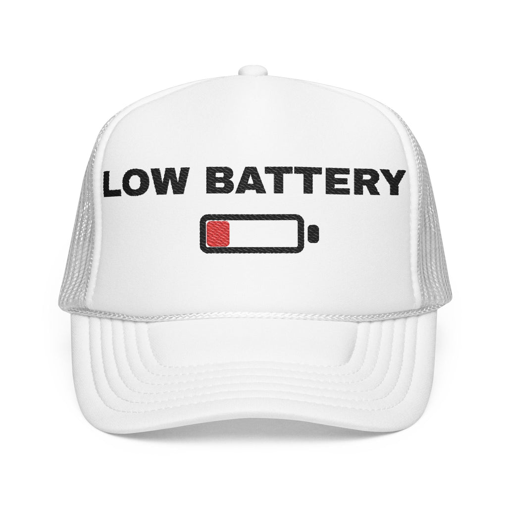 Low Battery Embroidered Trucker Hat – Light — product photo