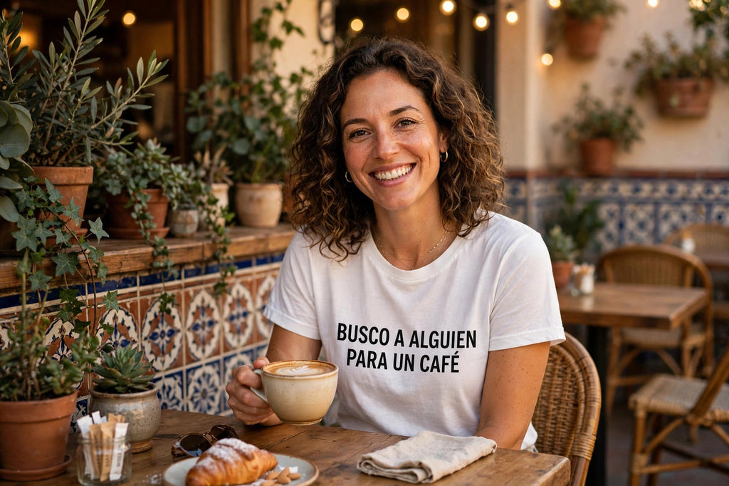 Busco Cafe shirt worn Spanish coffee lover tee