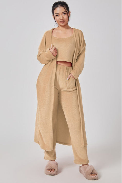 Camel 3-Piece Pajama Lounge Set