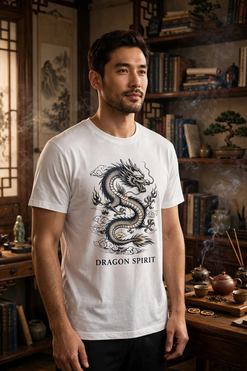 Dragon Spirit shirt worn Chinese dragon vintage graphic tee