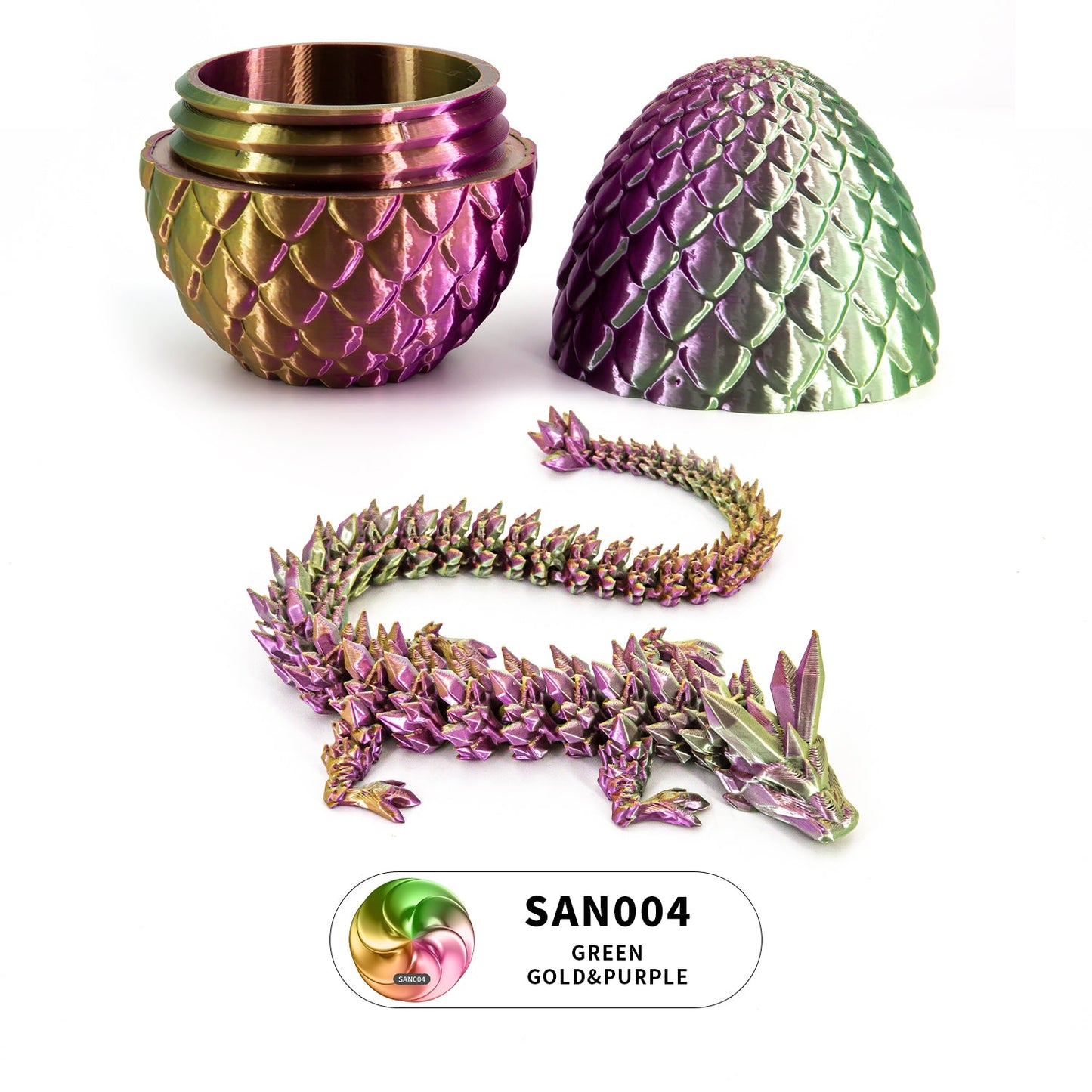 3D Printed Crystal Dragon Egg Set - PRINTPANDA GROUP LLC image 4